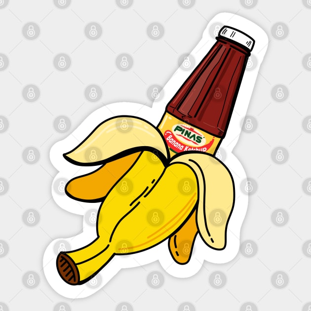 BANANA KETCHUP FILIPINO SHIRT POCKET DESIGN Sticker by Aydapadi Studio